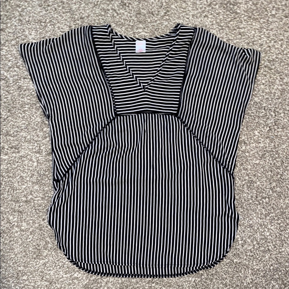 Black and white swimsuit coverup